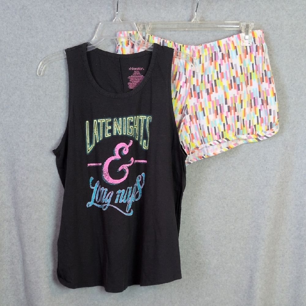 Xhilaration Late Nights & Long Naps Tank Short Pajama Set Women's XL